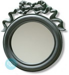 Graphite Oval Garden Mirror 17 x 17 Inches