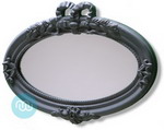 Graphite Oval Garden Mirror 20 x 14 Inches