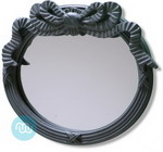 Graphite Cicle Garden Mirror 15 x 13 Inches