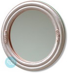 Pink / White Cicle Garden Mirror 14 x 14 Inches