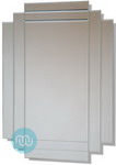 All Glass Art Deco Mirror with Bevelled Side panles and Centre main Panel.