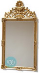 Intricately ornate carvings on the classical mirror, finished with a quality gold leaf 