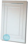Contemporary All Glass Mirror made with Bevelled Sections