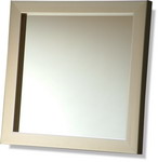 Contemporary Chunky Silver/Gold Leaf Frame with 63x63cm Plain Mirror