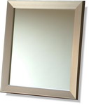 Chunky Silver Leaf Bevelled Frame 78x78cm Plain Mirror