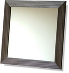 Black Ribbed Frame 75x75 cm Plain Mirror