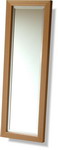 Beautiful Light Chunky Oak Coloured Frame with Silver inset and 131x45cm Plain Mirror (This mirror does not have a stand and can be leant against a wall or fitted to a wall)