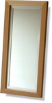 Chunky Oak Coloured Frame Silver Slip 106x50cm Plain Mirror