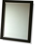 Chunky Black Frame Silver Slip 95x75cm Plain Mirror