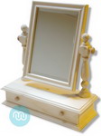 Swing Mirror with Drawer Large 508W x 559H x 203D