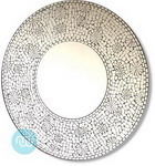 Stunning Mosaic Matahari Silver Round Mirror