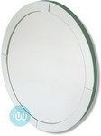 Silver Contemporary Oval Mirror 32 x 39 Inches