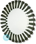 Black and Silver glass in a contemporary Round Design