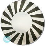 Black and Silver glass in a contemporary Round Design