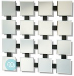 Contemporay Star in Black and Silver Glass