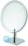 Round Shaving Mirror With Chrome Stand