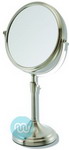 Contemporary nickel standing mirror