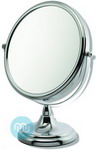 Beautiful chrome pedestal mirror, Height 35.5cm Base 15cm