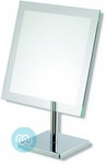 Square Shaving Mirror With Chrome Stand