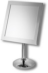 20cm Square mirror.Overall height 32cm. Base 11cm