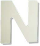 Funky Acrylic Mirror in a Letter N Design 240x270mm (Available in all Alphabet letters Ring 0800 0282 976 to order alternative letters)