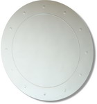 Large Decorative Round Mirror with Diamond cut inner circle and groovs 36