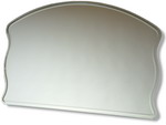Contemporary Wavy style Overmantle with V Groove Mirror 31 x 46