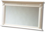 Stunning Late Georgian Style large overmantle mirror with beautiful carving detail and paint finished in subtle neutral tones.