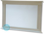 Antique White Ribbed Design mantle Mirror H62cm/W90cm/D4cm
