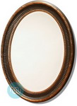 Black Round Mirror 34x26 Inches