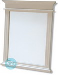 Over dresser Mirror in solid wood with a white finish