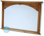 Over dresser mirror in Soldid timber with an arched mirror and carved adornments