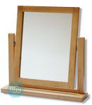 Brooklyn Oak dressing table mirror with adjustable tilt