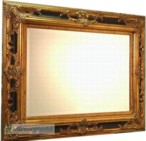 A truly individual piece for the discerning eye. One of our best selling designs, Beautifully ostentatious in black and gold. Comes with a bevelled mirror