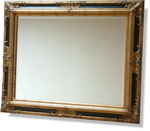 One of our best selling designs, Beautifully ostentatious in black and gold. Comes with a bevelled mirror