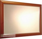 Satin teak colour with a silver edge, bevelled mirror, available in many sizes.