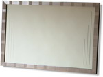 Real Wooden Silver Leaf Frame with a beautiful diamond cut mirror to create light and space in any room.