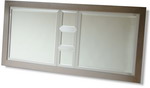 Very Large Striking Contemporary 5 Piece Handcrafted Mirror made with a real wooden frame pressed with silver leaf to adorn your walls and create light and space.