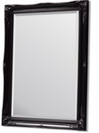 Black Carved Swept Mirror