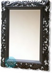 Rectangular Very Decorative Wide 165mm Black Framed Mirror 1245 x 940 mm