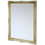 Rectangular Ivory Swept Framed Mirror 864 x 610 mm