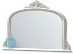 White Decorative Overmantle with plain mirror 49 x 36 Inches