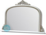 Cream Decorative Overmantle with plain mirror 49 x 36 inches
