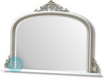 Cream Carved Overmantle with Bevelled Mirror 49 x 36 Inches