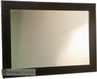 Very contemporary frame design in satin black, come with bevelled mirror and available in many sizes.