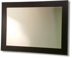 Very contemporary frame design in satin black, come with bevelled mirror and available in many sizes.