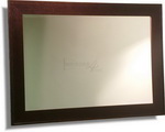 Our best selling contemporary frame design in very dark walnut finish, comes with bevelled mirror and available in many sizes. 