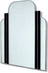 Traditional 7 section art deco period mirror with black coloured glass. Hand made and finished for exceptional quality