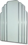 Stunning Art Deco mirror made up of seven mirrored sections. Hand made and finished for exceptional quality