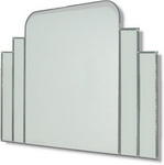 Stunning and unique Art Deco mirror made up of 5 mirrored sections. Hand made and finished for exceptional quality